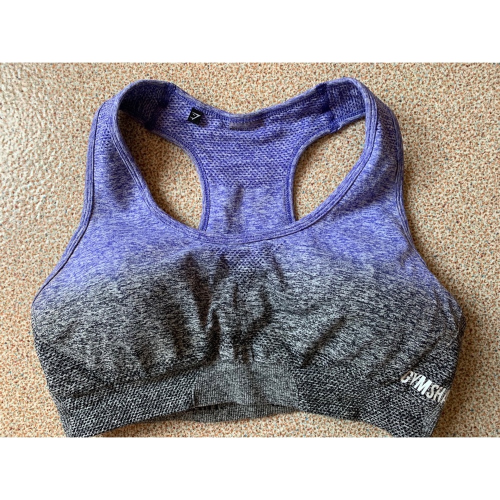 Gymshark Ombré Blue/Purple and Grey sports bra